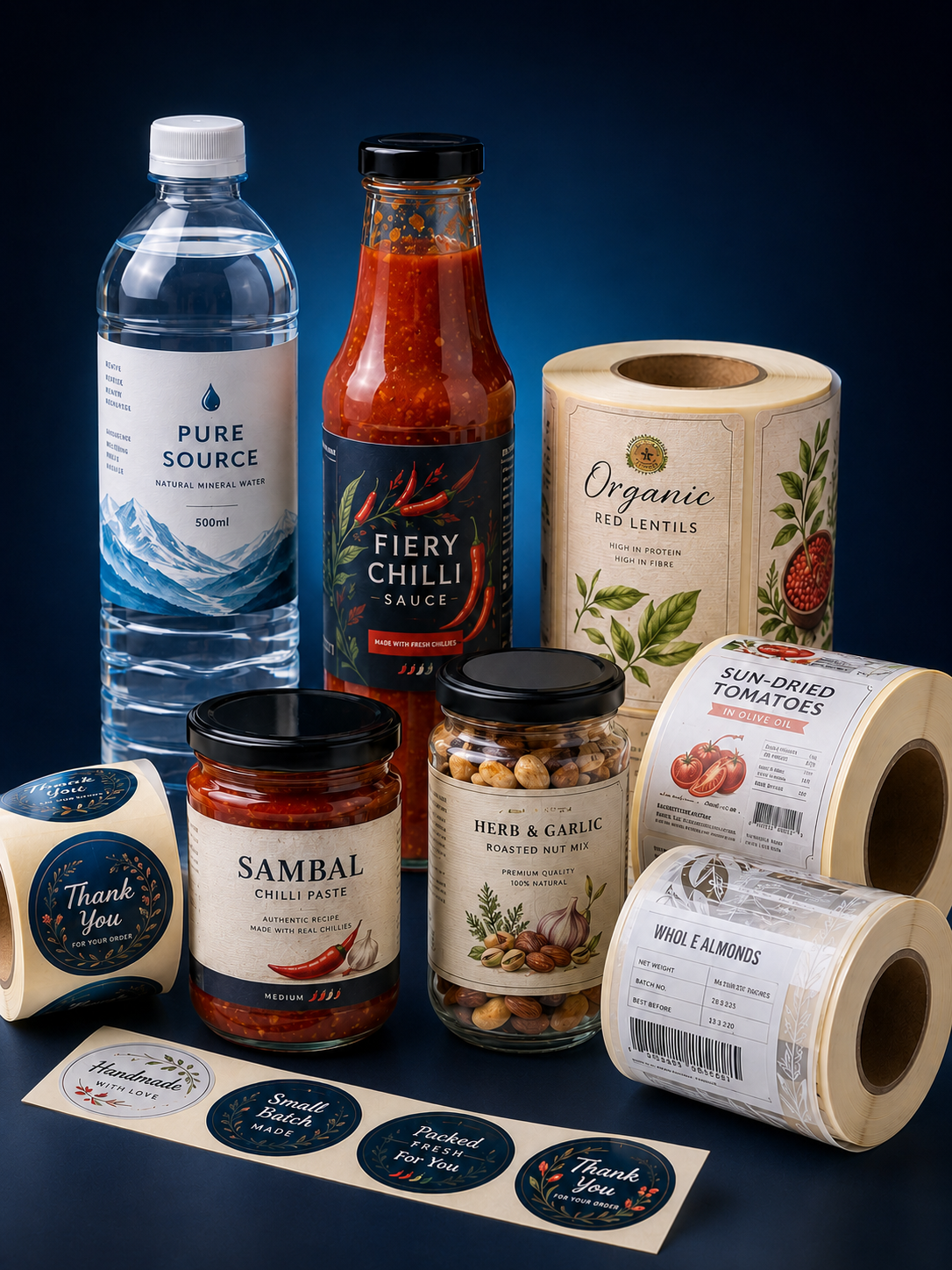 Label and sticker product packaging examples